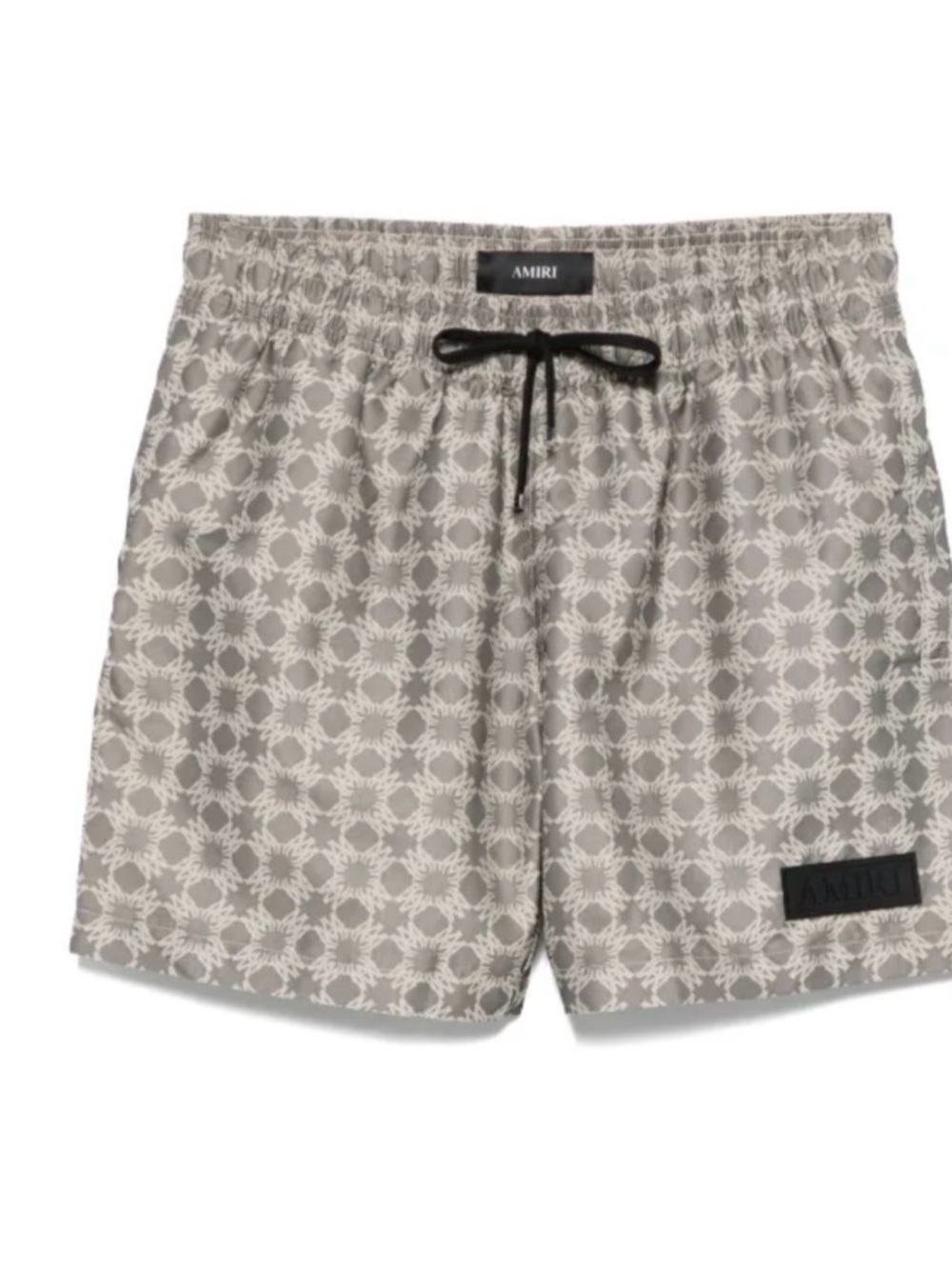AMIRI Gray Geometric Print Swim Trunks
